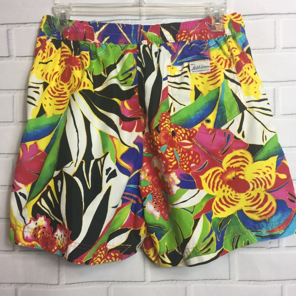 ⭐️ NWOT POLO RL TROPICAL SWIM TRUNKS | Multi |XL⭐️